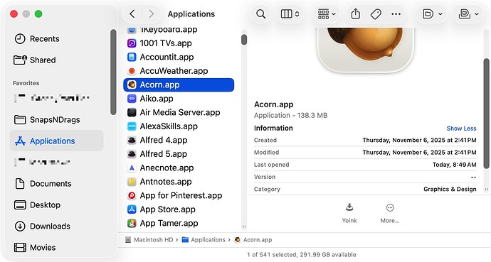 AcornInApplicationsFolder